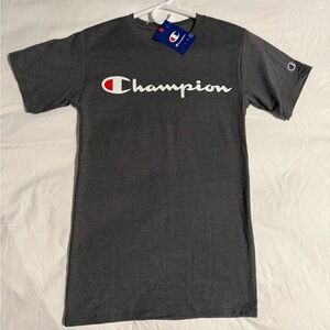 Champion Men's Dark Gray Short Sleeve Tee